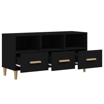 TV Cabinet Black 102x36x50 cm Engineered Wood