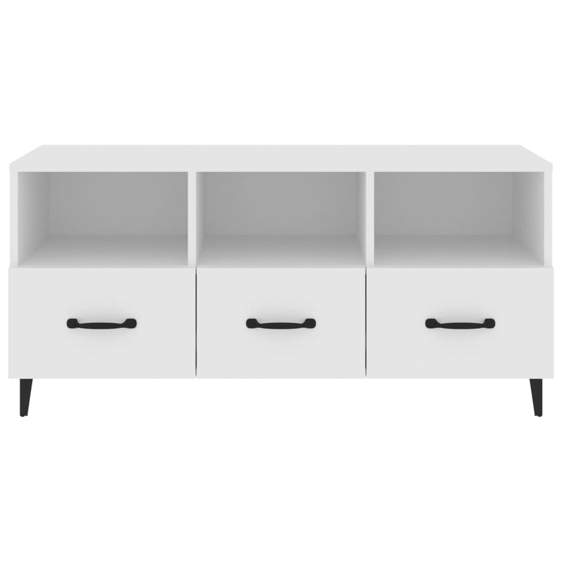 TV Cabinet White 102x35x50 cm Engineered Wood