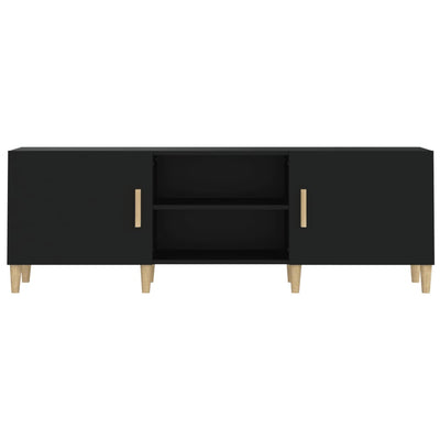 TV Cabinet Black 150x30x50 cm Engineered Wood