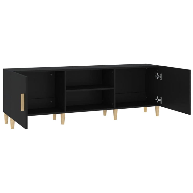 TV Cabinet Black 150x30x50 cm Engineered Wood