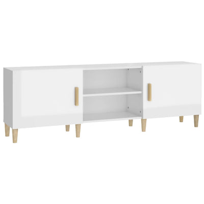 TV Cabinet High Gloss White 150x30x50 cm Engineered Wood