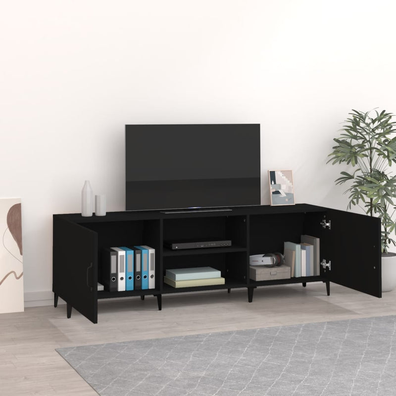 TV Cabinet Black 150x30x50 cm Engineered Wood