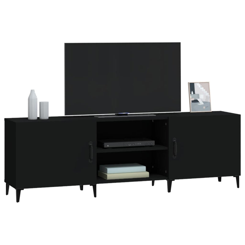 TV Cabinet Black 150x30x50 cm Engineered Wood