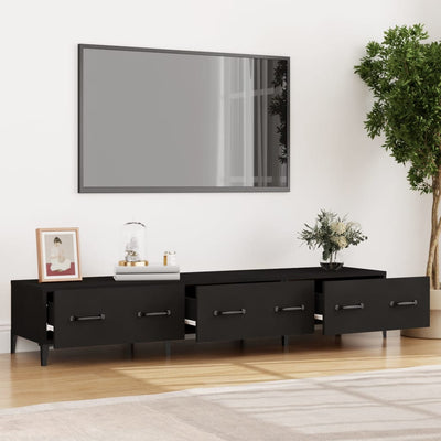 TV Cabinet Black 150x34.5x30 cm Engineered Wood