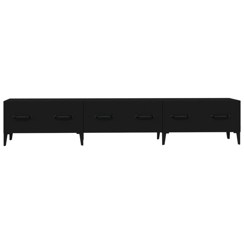 TV Cabinet Black 150x34.5x30 cm Engineered Wood