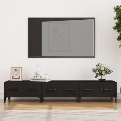 TV Cabinet Black 150x34.5x30 cm Engineered Wood