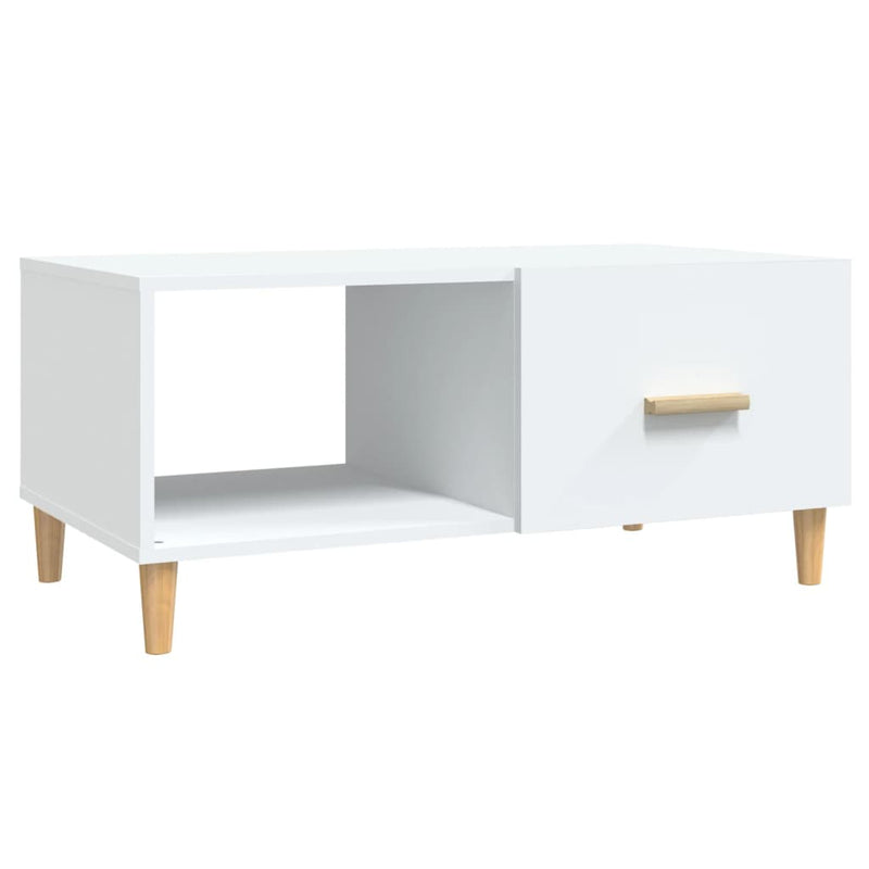 Coffee Table White 89.5x50x40 cm Engineered Wood