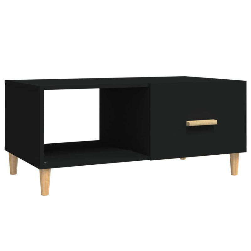 Coffee Table Black 89.5x50x40 cm Engineered Wood