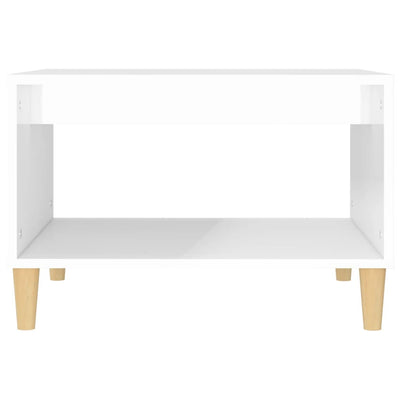 Coffee Table High Gloss White 60x50x40 cm Engineered Wood