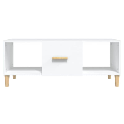 Coffee Table White 102x50x40 cm Engineered Wood