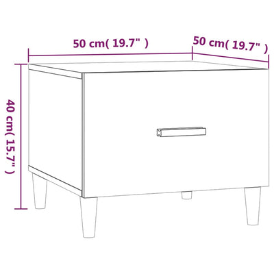 Coffee Tables 2 pcs Sonoma Oak 50x50x40 cm Engineered Wood