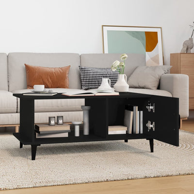 Coffee Table Black 90x50x40 cm Engineered Wood