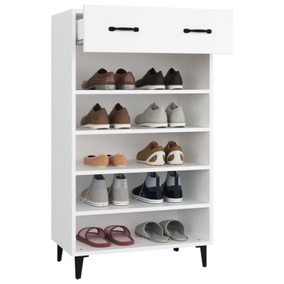 Shoe Cabinet White 60x35x105 cm Engineered Wood