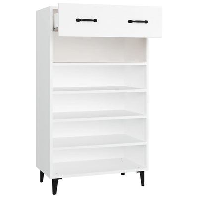 Shoe Cabinet White 60x35x105 cm Engineered Wood