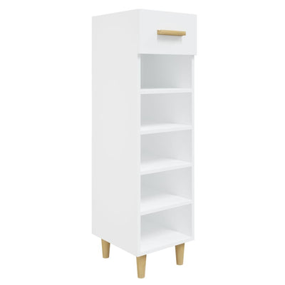 Shoe Cabinet White 30x35x105 cm Engineered Wood