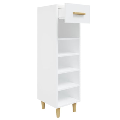 Shoe Cabinet White 30x35x105 cm Engineered Wood