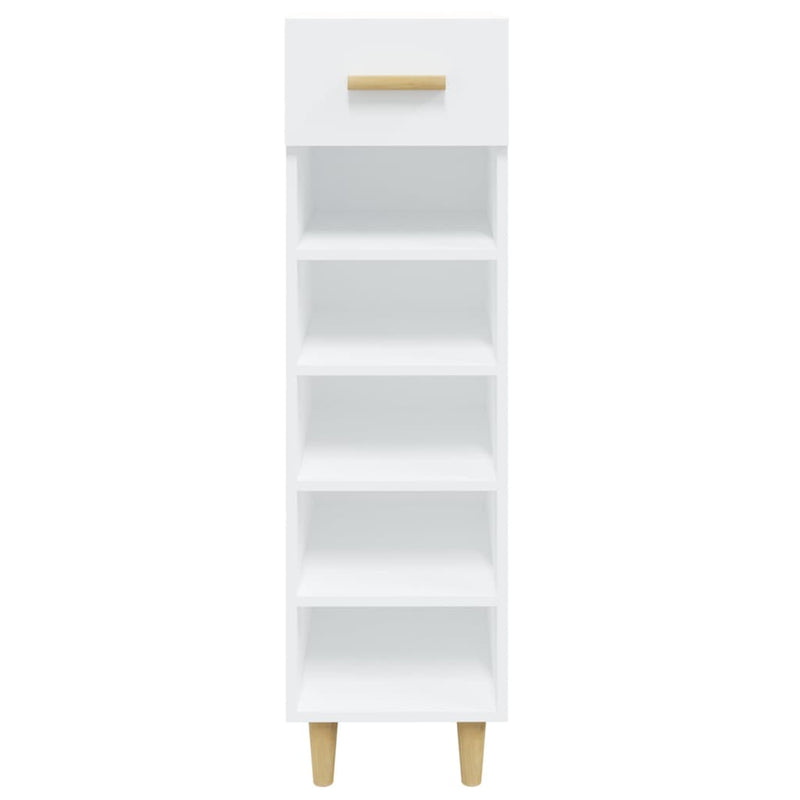 Shoe Cabinet White 30x35x105 cm Engineered Wood