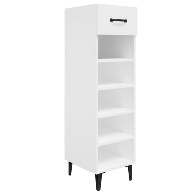 Shoe Cabinet White 30x35x105 cm Engineered Wood