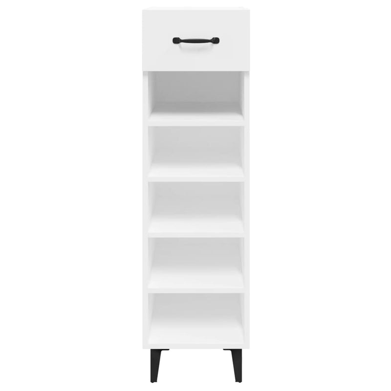 Shoe Cabinet White 30x35x105 cm Engineered Wood