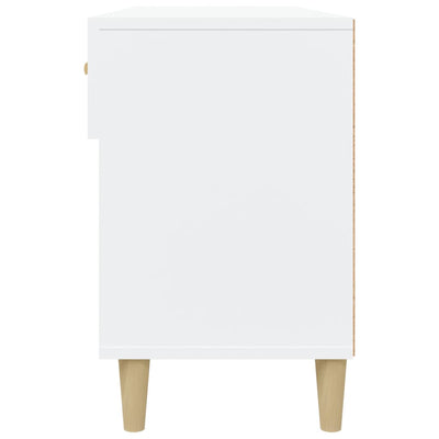 Shoe Cabinet White 102x35x55 cm Engineered Wood