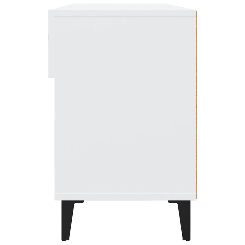 Shoe Cabinet White 102x35x55 cm Engineered Wood