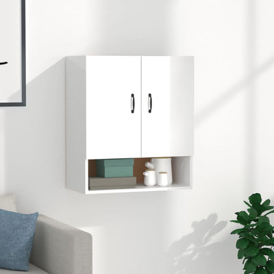 Wall Cabinet High Gloss White 60x31x70 cm Engineered Wood