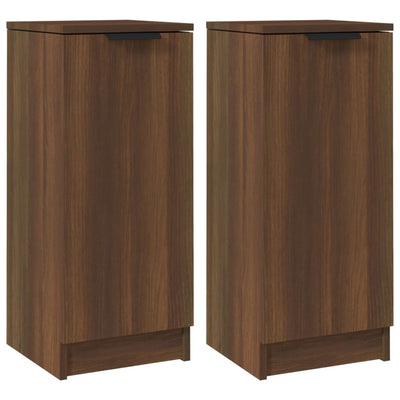 Sideboards 2 pcs Brown Oak 30x30x70 cm Engineered Wood