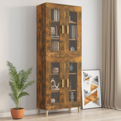 Hanging Wall Cabinet Smoked Oak 69.5x34x90 cm