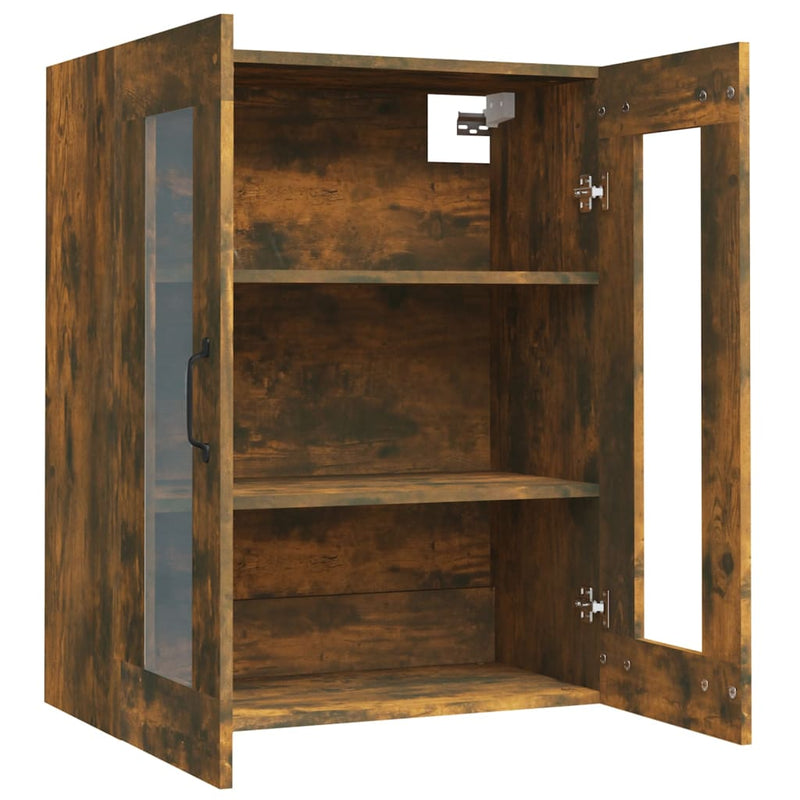 Hanging Wall Cabinet Smoked Oak 69.5x34x90 cm