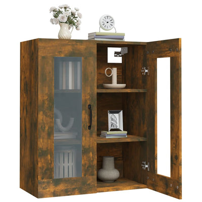 Hanging Wall Cabinet Smoked Oak 69.5x34x90 cm