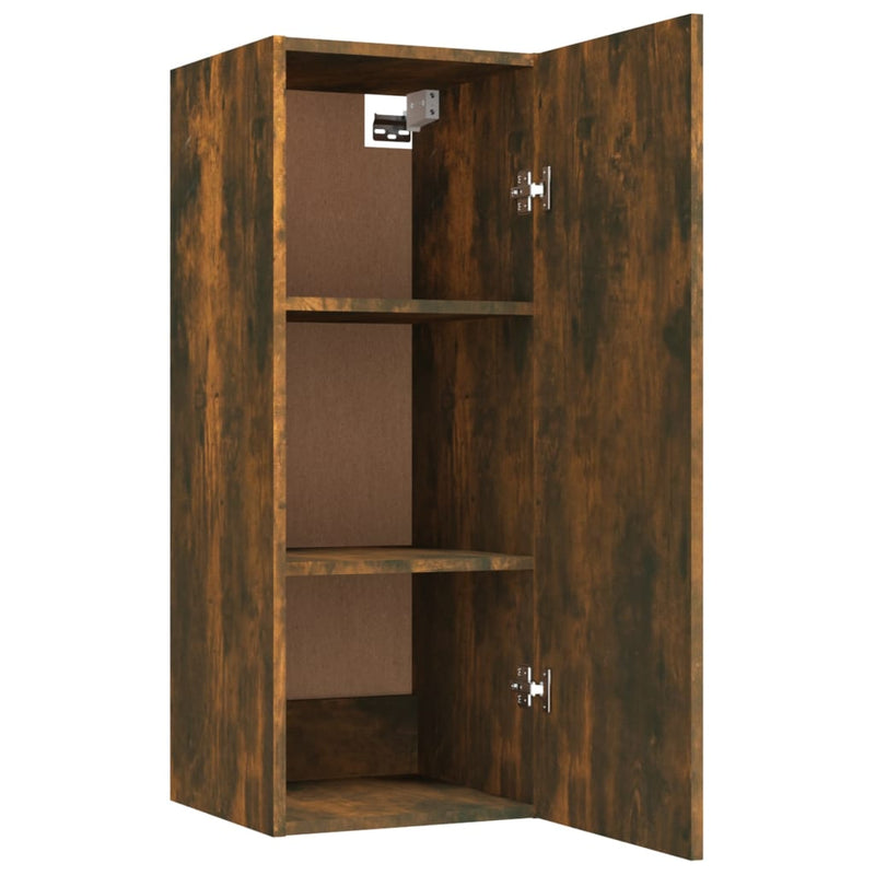 Wall Cabinet Smoked Oak 34.5x34x90 cm Engineered Wood