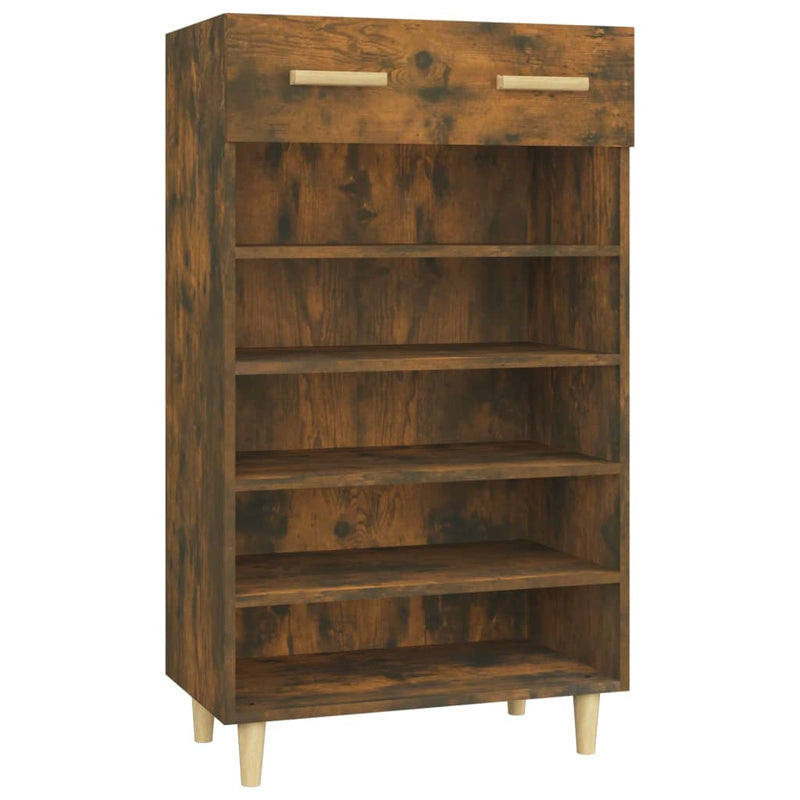 Shoe Cabinet Smoked Oak 60x35x105 cm Engineered Wood