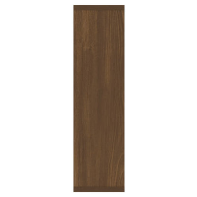 Mirror Cabinet with LED Brown Oak 76x15x55 cm