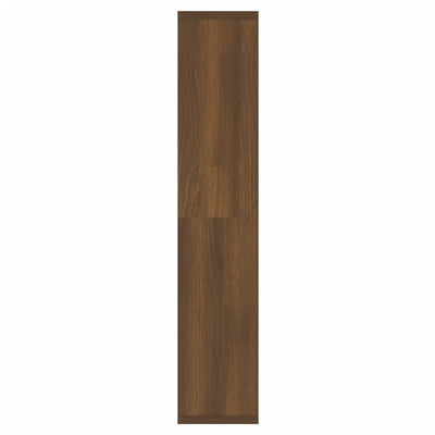 Mirror Cabinet with LED Brown Oak 91x15x76.5 cm