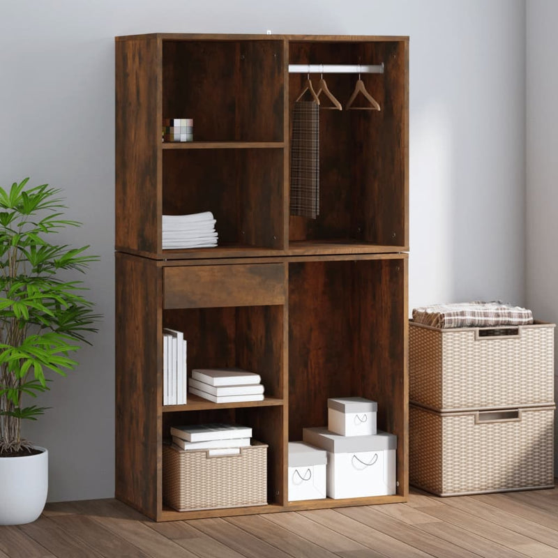 Dressing Cabinet Smoked Oak 80x40x65 cm Engineered Wood