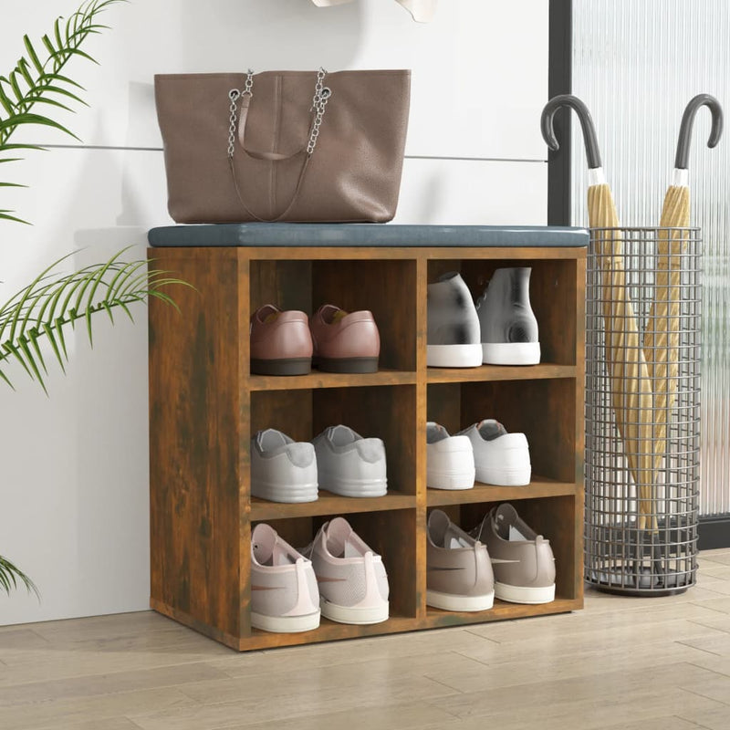 Shoe Cabinet Smoked Oak 52.5x30x50 cm