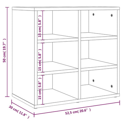 Shoe Cabinet Grey Sonoma 52.5x30x50 cm