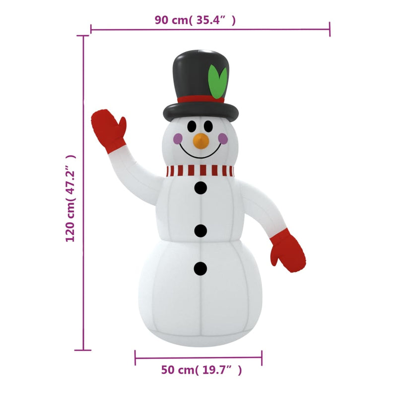 Christmas Inflatable Snowman with LEDs 120 cm