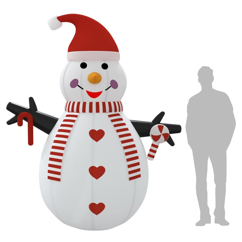 Inflatable Snowman with LEDs 250 cm