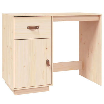 Desk with Cabinets 135x50x75 cm Solid Wood Pine