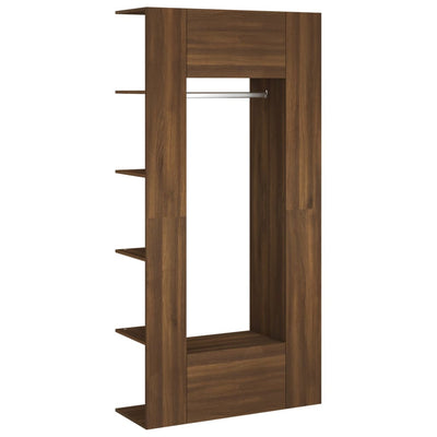 Hallway Cabinets 2 pcs Brown Oak Engineered Wood