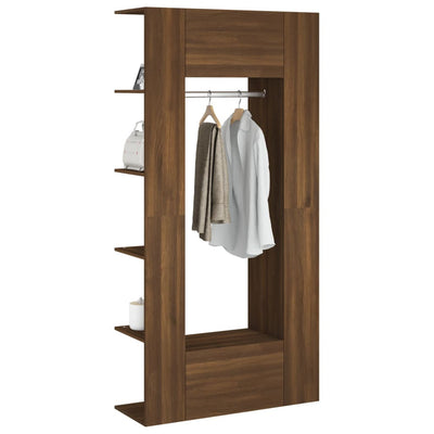 Hallway Cabinets 2 pcs Brown Oak Engineered Wood