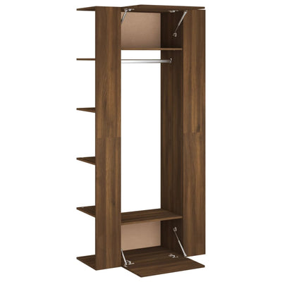 Hallway Cabinets 2 pcs Brown Oak Engineered Wood