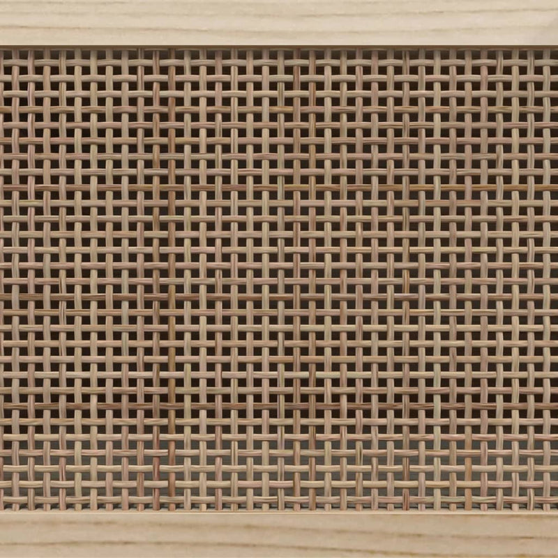 TV Cabinet Brown 105x30x40 cm Solid Wood Pine&Natural Rattan