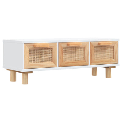 Coffee Table White 80x40x30 cm Engineered Wood&Solid Wood Pine