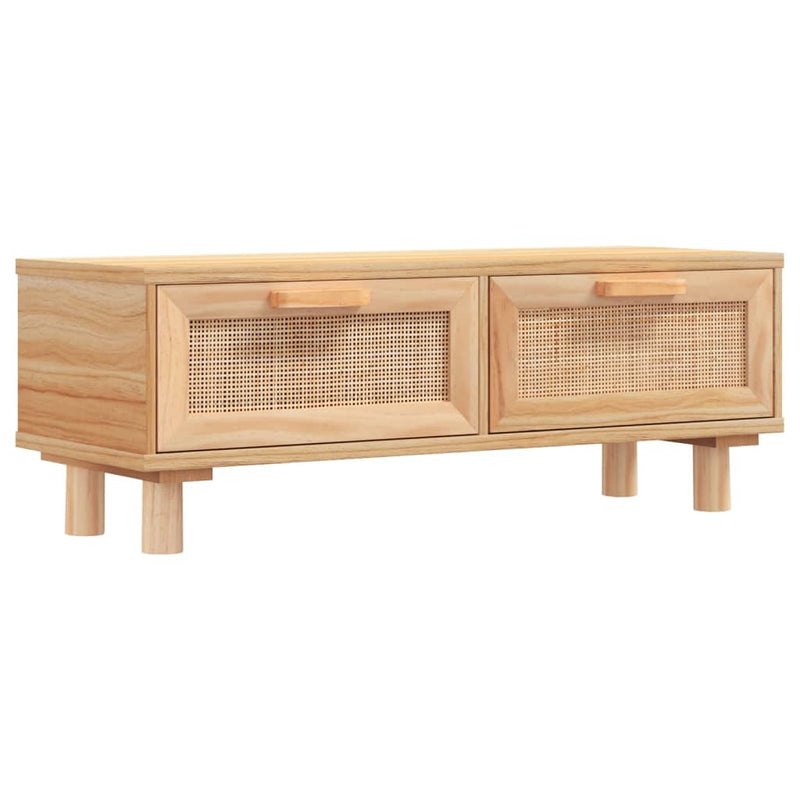 Coffee Table Brown 80x40x30 cm Engineered Wood&Solid Wood Pine