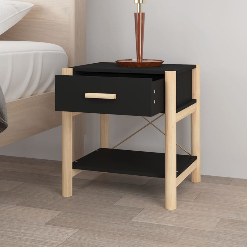 Bedside Tables 2pcs Black 42x38x45 cm Engineered Wood