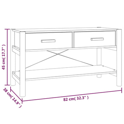 TV Cabinet White 82x38x45 cm Engineered Wood