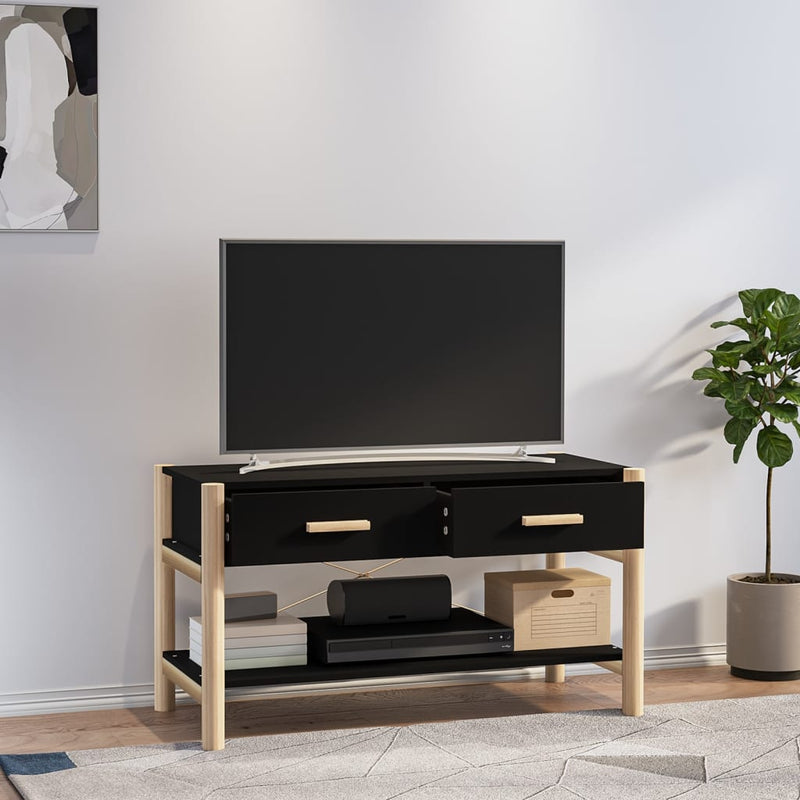 TV Cabinet Black 82x38x45 cm Engineered Wood