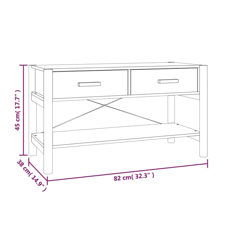 TV Cabinet 82x38x45 cm Engineered Wood